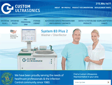 Tablet Screenshot of customultrasonics.com